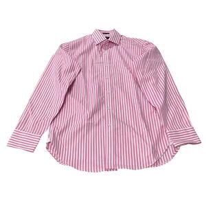 J CREW Ludlow Slim Fit Dress Shirt Mens 15/33 Small Pink White Stripe Stretch